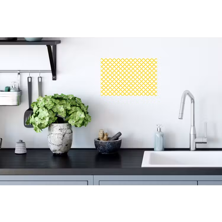 Patroon - Geometrisch - Klassiek - Geel Muursticker klein 286 -keuken