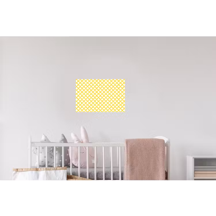 Patroon - Geometrisch - Klassiek - Geel Muursticker klein 286 -kinderkamer