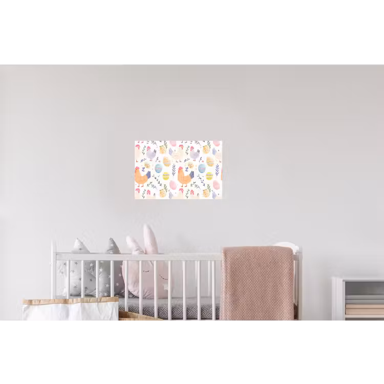 Patroon - Kip - Paaseieren Muursticker klein -kinderkamer