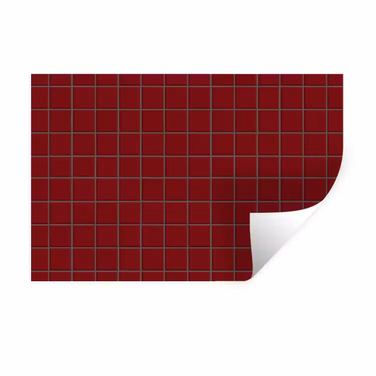 Patroon - Tegels - Burgundy Muursticker klein 286 -3d