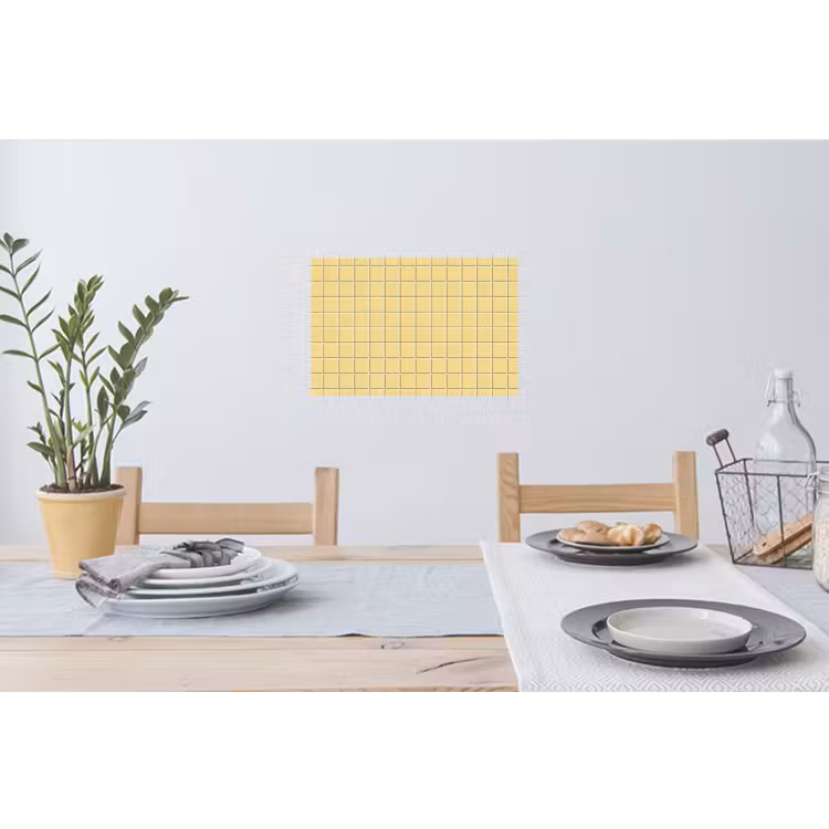 Patroon - Tegels - Geel Muursticker klein 286 -eettafel
