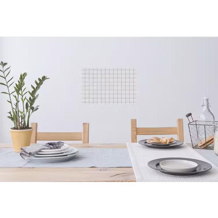 Patroon - Tegels - Grijs - Wit Muursticker klein 286 -eettafel