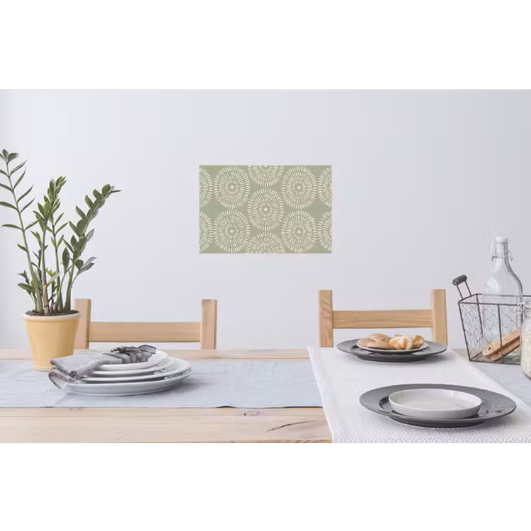 Patroon - Cirkels - Abstract - Modern - Groen Muursticker klein -eettafel