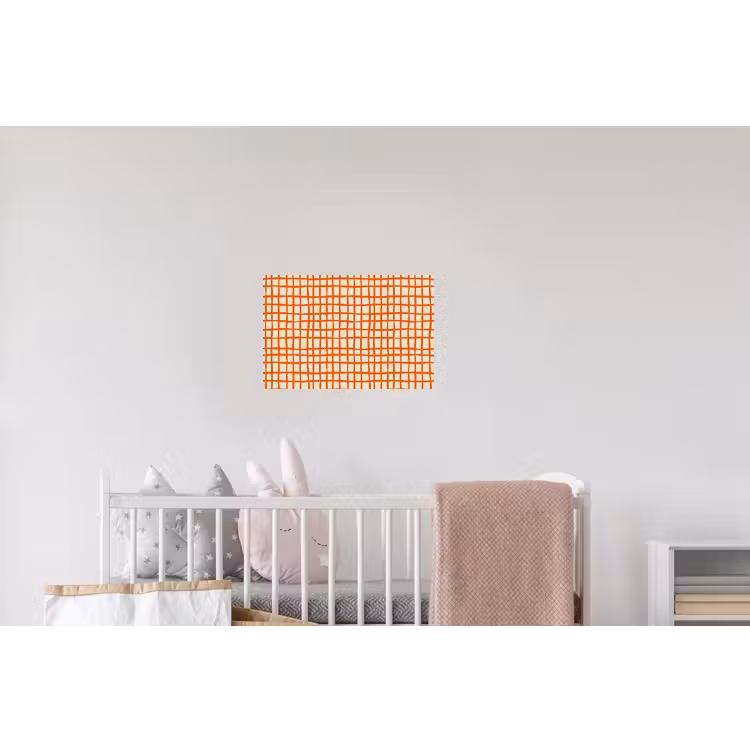 Patroon - Lijnen - Oranje Muursticker klein 286 -kinderkamer