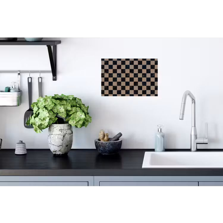 Patroon - Dambord - Marmer Muursticker klein 286 -keuken