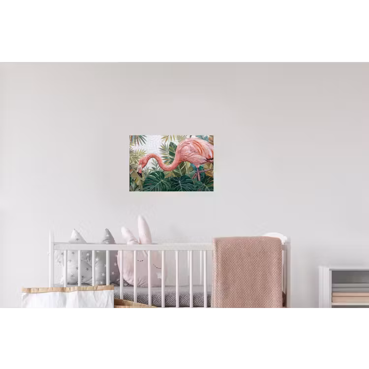 Natuur - Bladeren - Abstract - Groen - Vogel Muursticker klein -kinderkamer