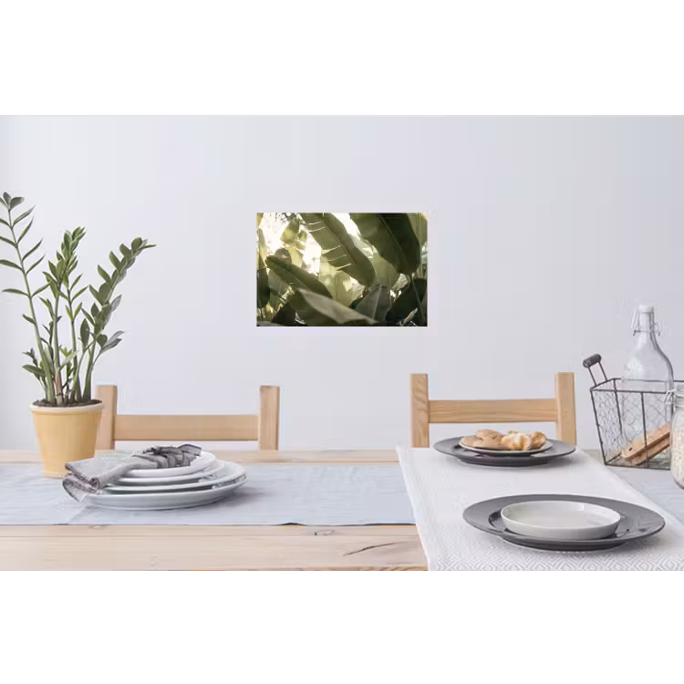 Natuur - Bladeren - Groen - Tropisch - Detail Muursticker klein -eettafel