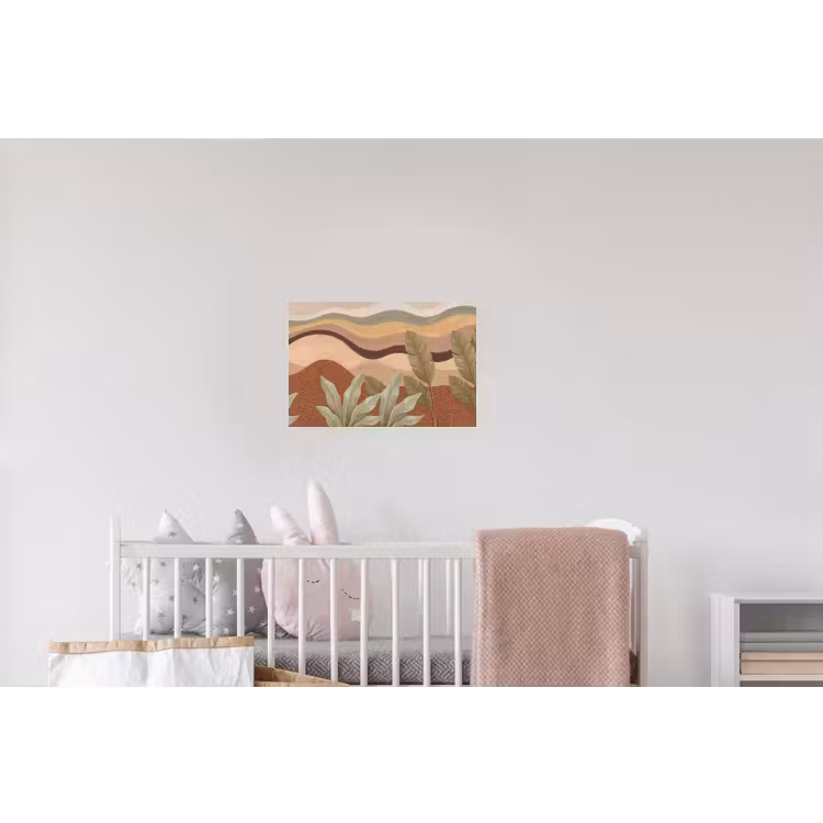 Natuur - Bladeren - Landschap - Abstract - Aardetinten Muursticker klein -kinderkamer