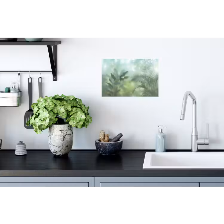 Natuur - Vervaagd - Groen - Abstract - Modern Muursticker klein -keuken