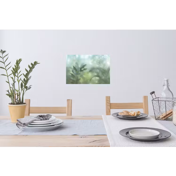 Natuur - Vervaagd - Groen - Abstract - Modern Muursticker klein -eettafel