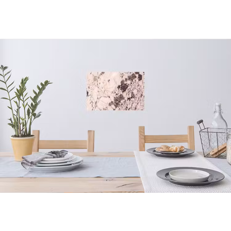 Natuursteen - Patroon - Abstract - Beige - Grijs Muursticker klein -eettafel