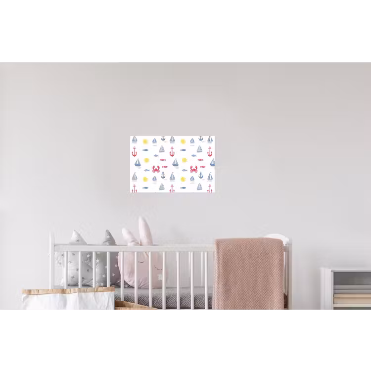 Nautisch - Illustraties - Kleurrijk Muursticker klein 286 -kinderkamer