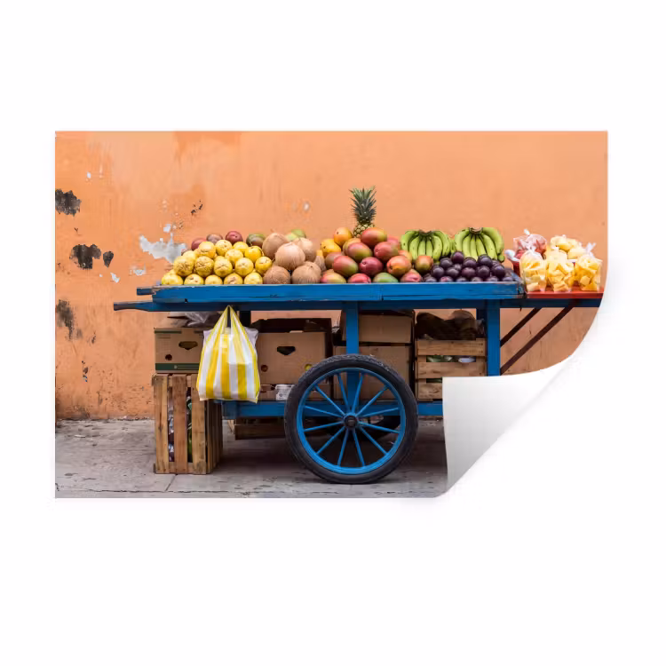 Wandtattoo – Obst – Kar – Straße - Fruit - Kar - Straat Muursticker klein