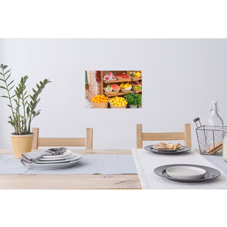 Wandtattoo – Obst – Markt – Frisch - Fruit - Markt - Vers Muursticker klein