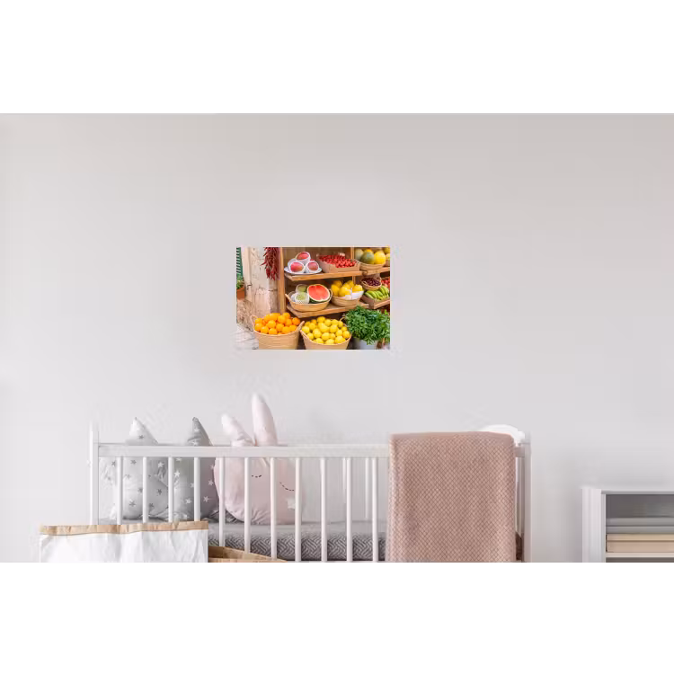 Wandtattoo – Obst – Markt – Frisch - Fruit - Markt - Vers Muursticker klein