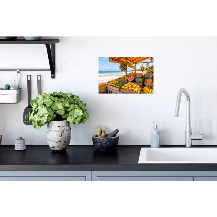 Wandtattoo – Obst – Strand – Tropisch - Fruit - Strand - Tropisch Muursticker klein