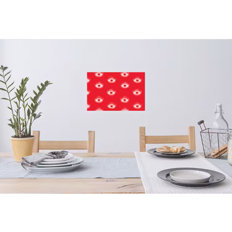 Ogen - Hart - Abstract - Rood - Roze Muursticker klein 286 -eettafel