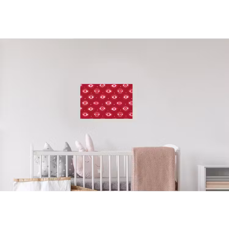 Ogen - Patroon - Roze - Donkerrood Muursticker klein 286 -kinderkamer