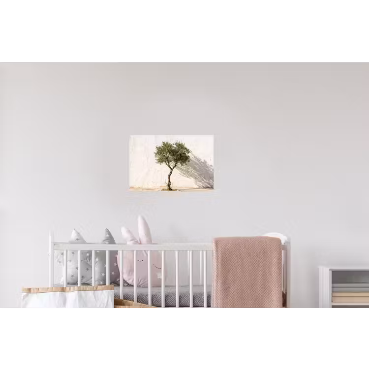 Wandtattoo – Olivenbaum – Wand – weiß - Olijfboom - muur - wit Muursticker klein
