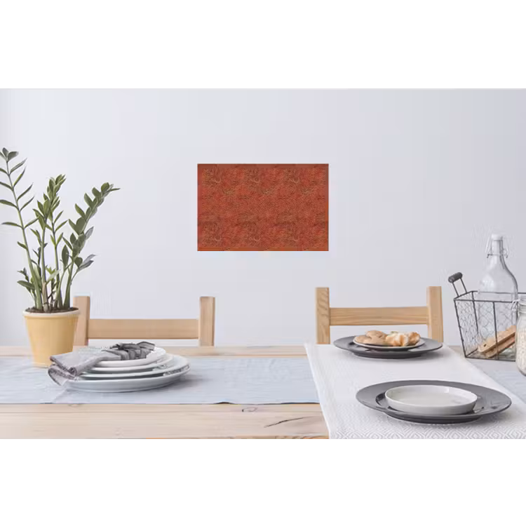 Oosters - Bloemen - Terracotta Muursticker klein 286 -eettafel