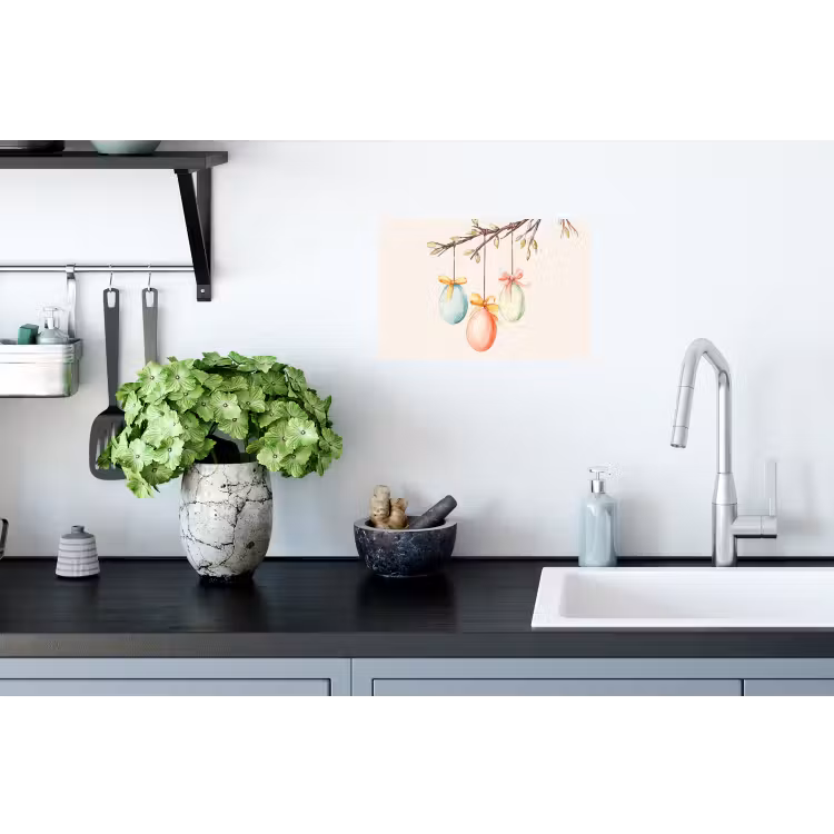 Paastak - Strikje - Eieren Muursticker klein -keuken