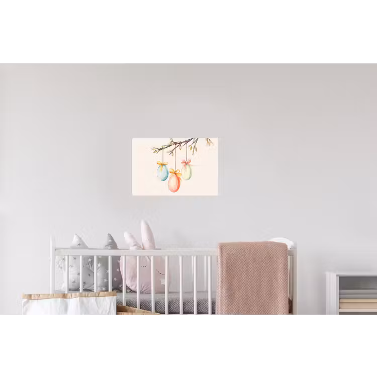 Paastak - Strikje - Eieren Muursticker klein -kinderkamer