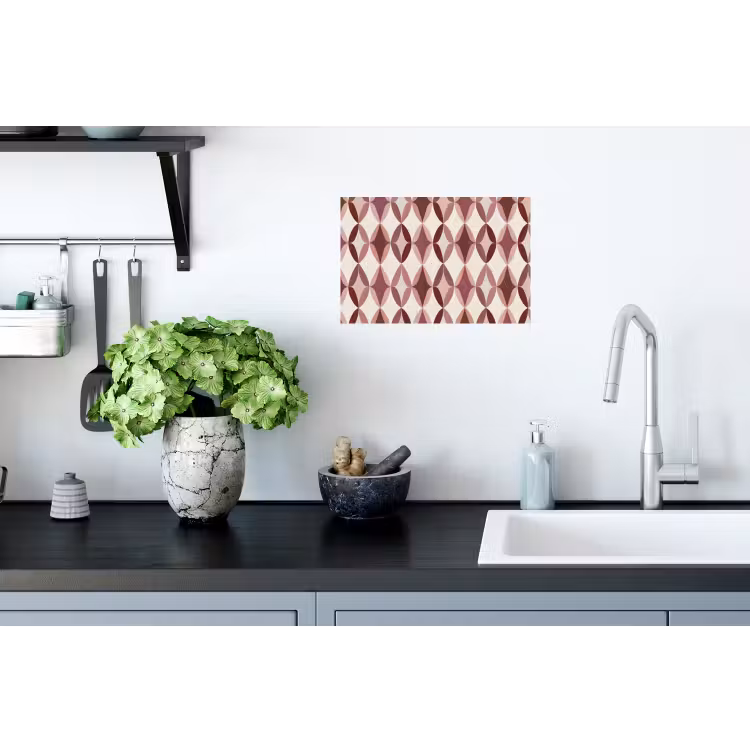 Ovaal - Textuur - Roze Muursticker klein 286 -keuken