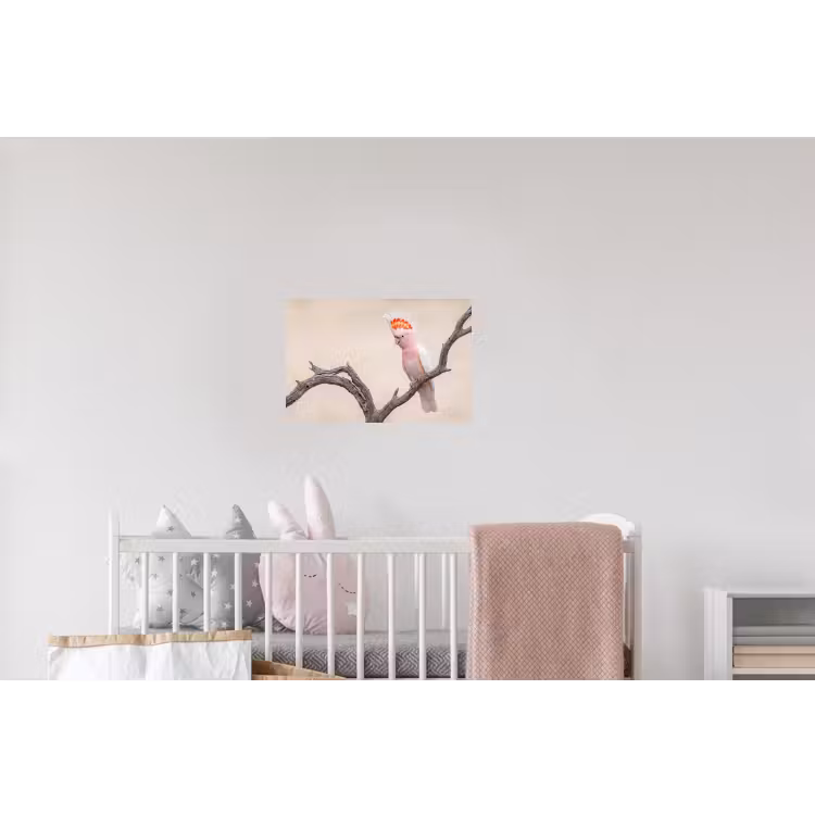 Papagaai - Tak - Roze Muursticker klein -kinderkamer