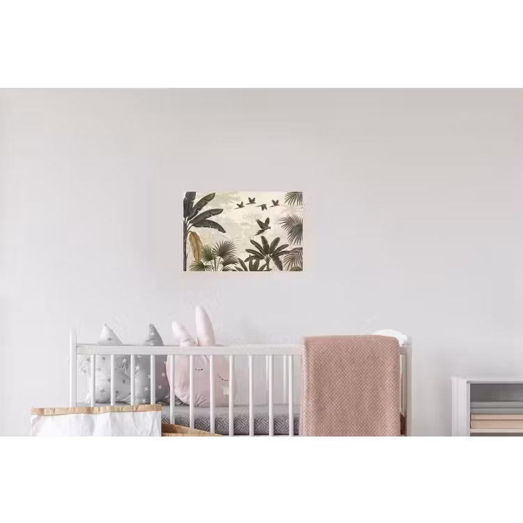 Papagaaien - Jungle - Tropisch - Green Muursticker klein -kinderkamer