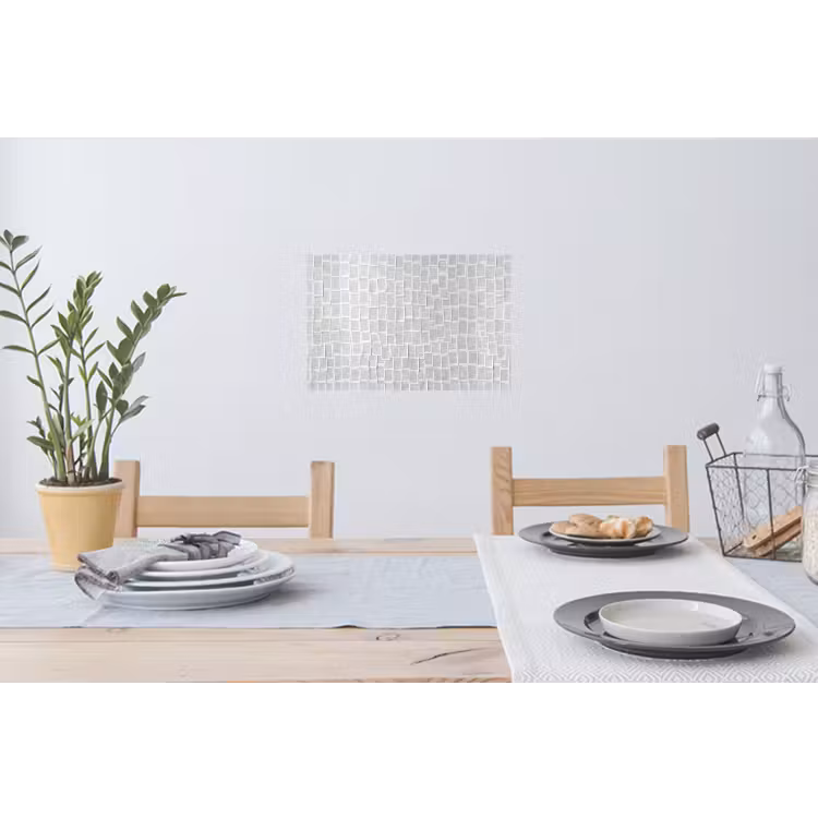 Papier - Overlappend - Textuur - Modern - Wit Muursticker klein -eettafel