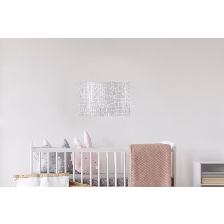 Papier - Overlappend - Textuur - Modern - Wit Muursticker klein -kinderkamer