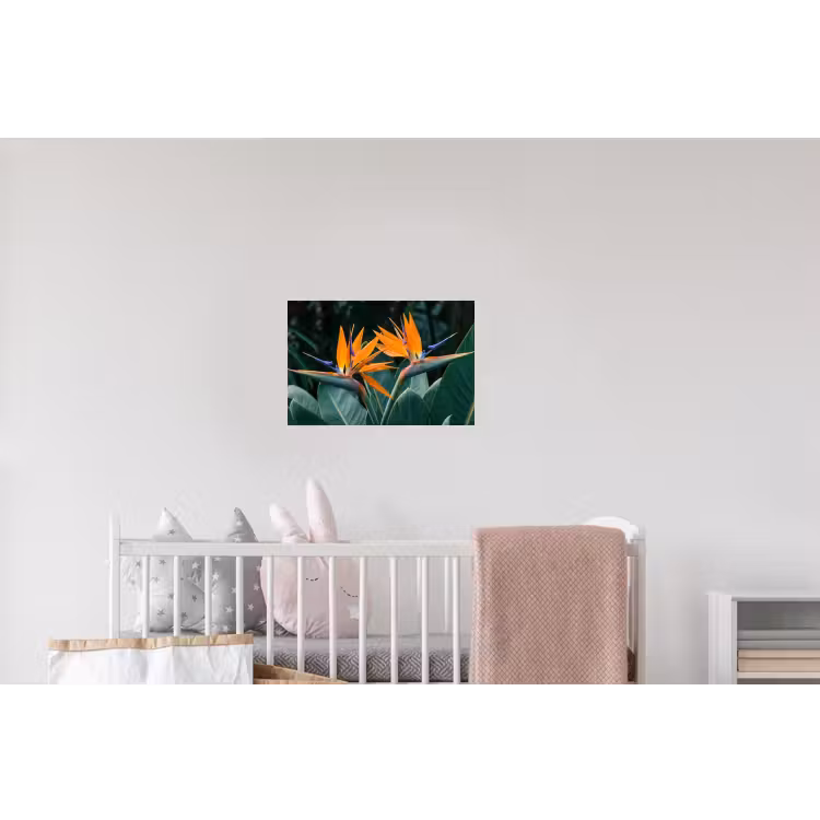 Paradijsvogel - Bloem - Exotisch Muursticker klein -kinderkamer