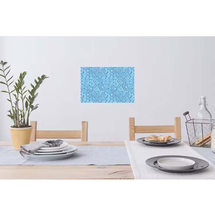 Penny - Mozaïek - Lichtblauw Muursticker klein 286 -eettafel