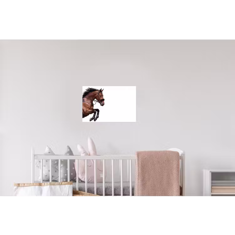 Paard - Springen - Modern Muursticker klein -kinderkamer