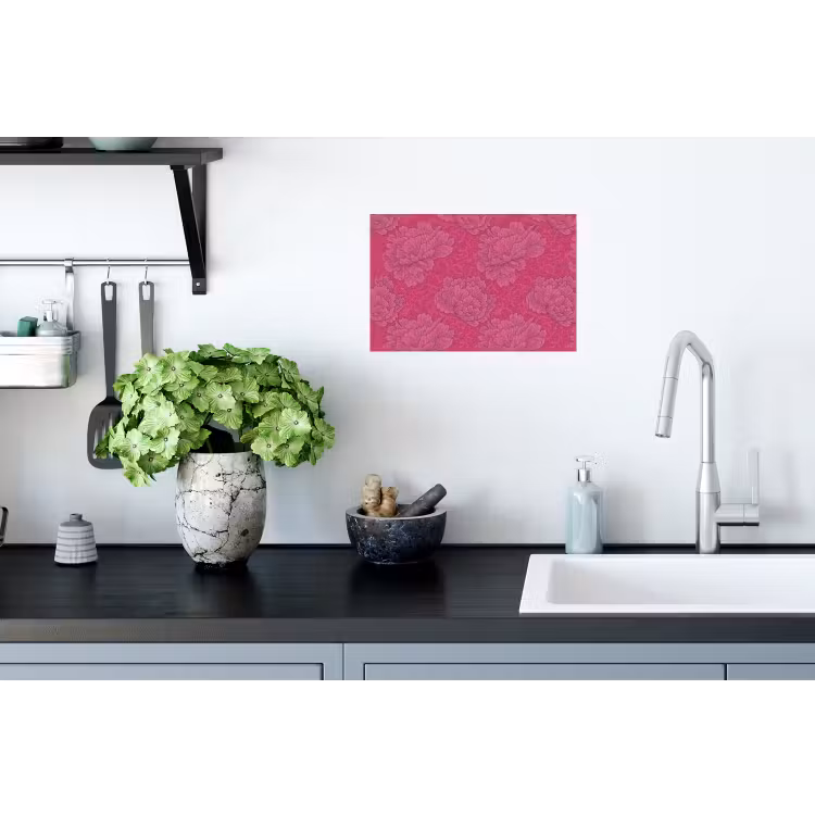 Pioenrozen - Energiek - Roze Muursticker klein 286 -keuken