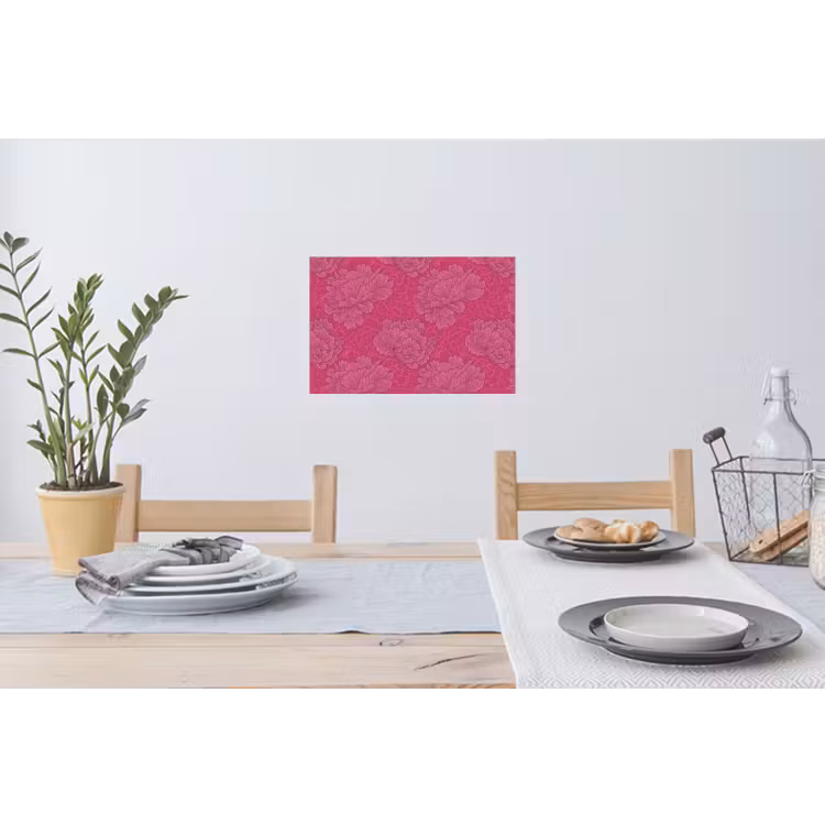Pioenrozen - Energiek - Roze Muursticker klein 286 -eettafel