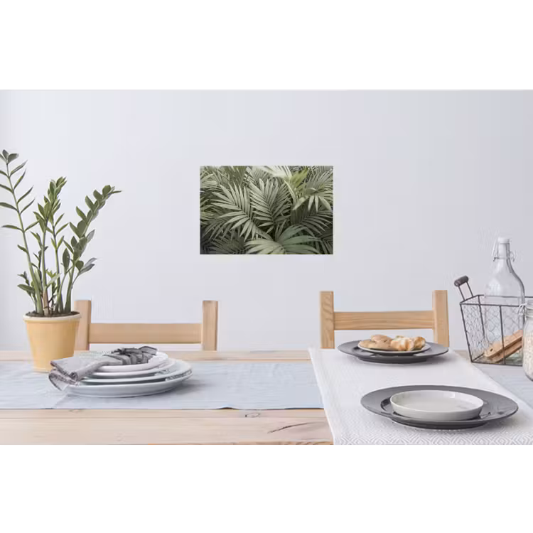 Plant - Palmbladeren - Natuur - Groen Muursticker klein -eettafel