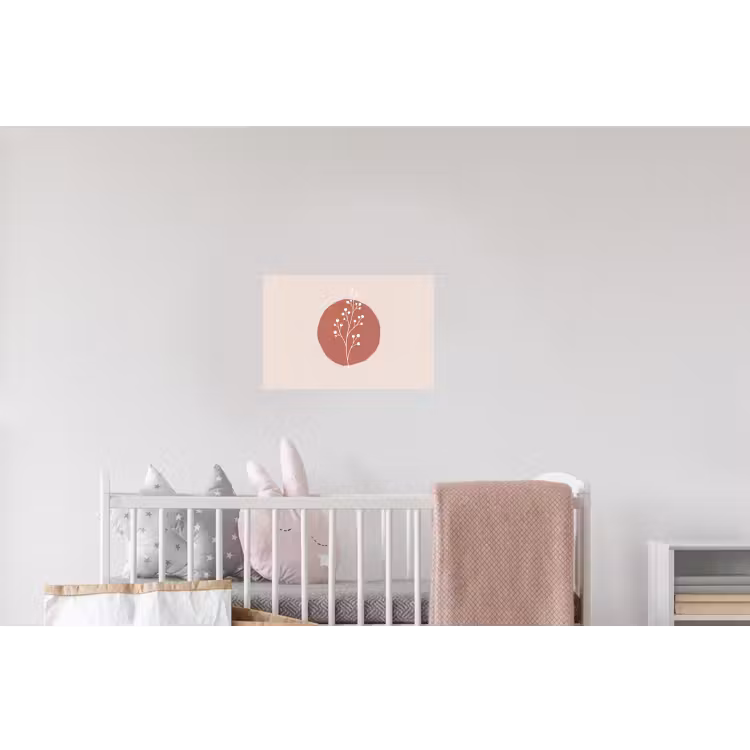 Plant - Tak - Abstract - Modern - Wit Muursticker klein -kinderkamer
