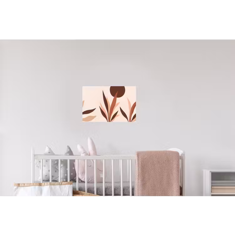 Planten - Abstract - Natuur - Bruin Muursticker klein -kinderkamer