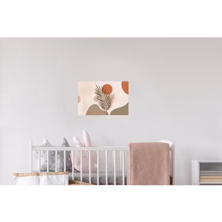 Planten - Bladeren - Abstract - Modern - Beige Muursticker klein -kinderkamer