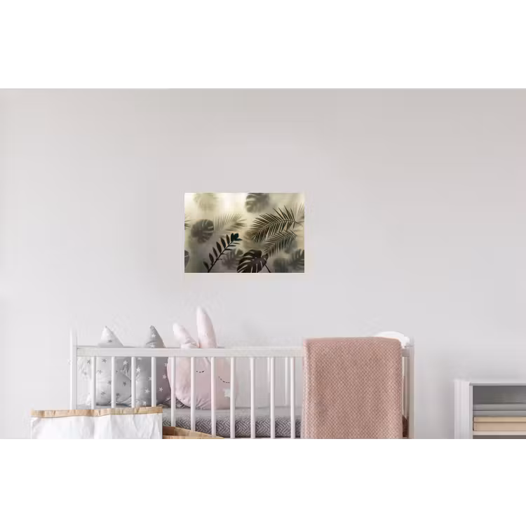 Planten - Bladeren - Schaduwen - Groen - Modern Muursticker klein -kinderkamer