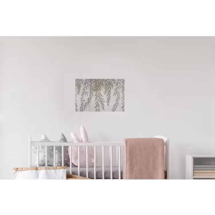 Planten - Mozaïek - Patroon - Groen - Blauw Muursticker klein -kinderkamer