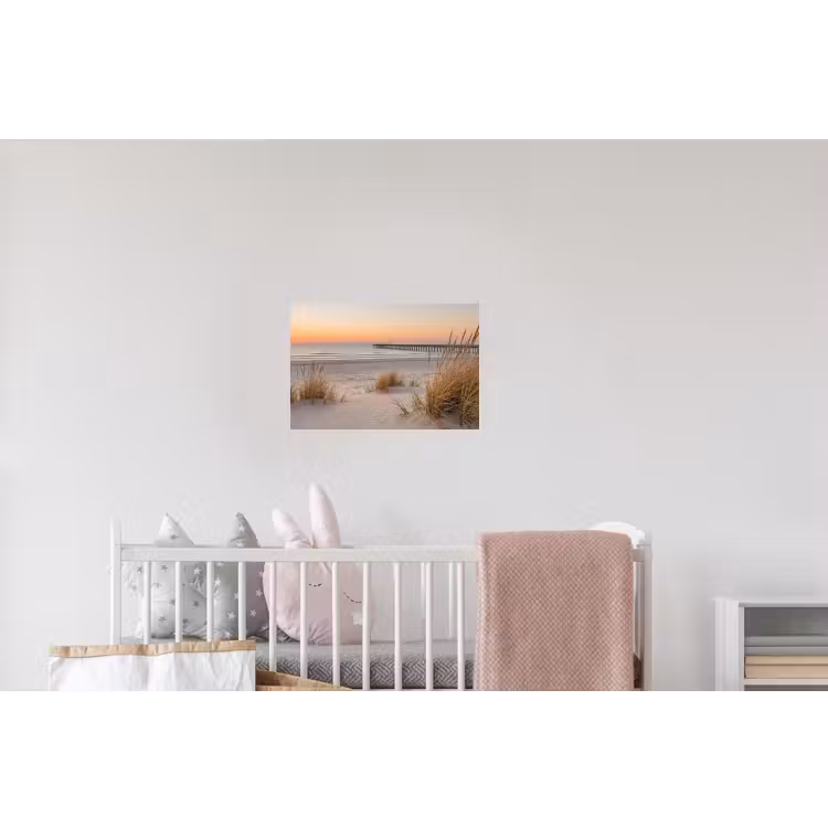 Pier - Zonsondergang - Strand Muursticker klein -kinderkamer