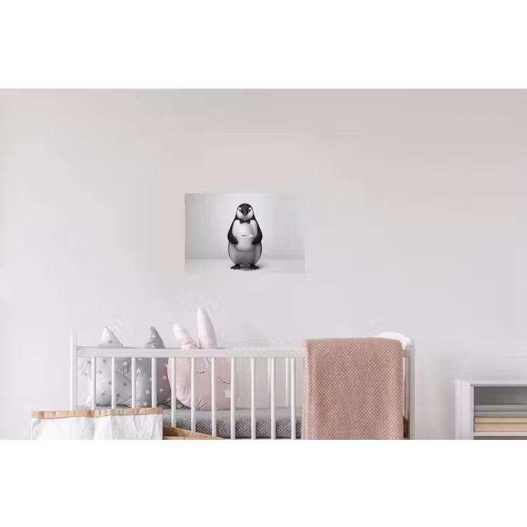 Pinguïn - WC rol - Wit Muursticker klein -kinderkamer