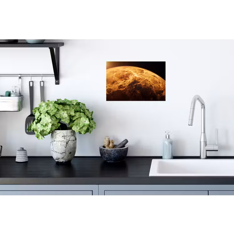 Wandtattoo – Planet – Weltraum – Orange - Planeet - Ruimte - Oranje Muursticker klein