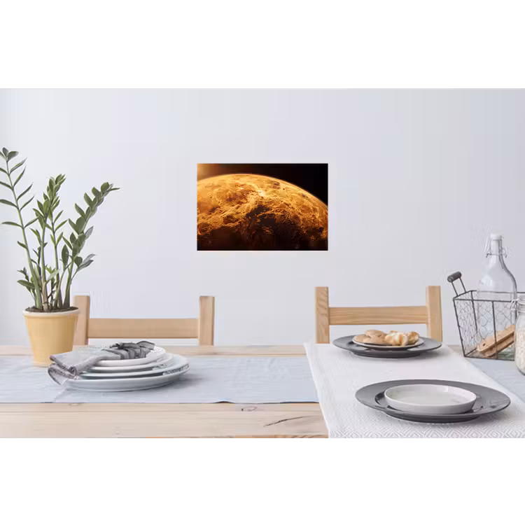 Wandtattoo – Planet – Weltraum – Orange - Planeet - Ruimte - Oranje Muursticker klein