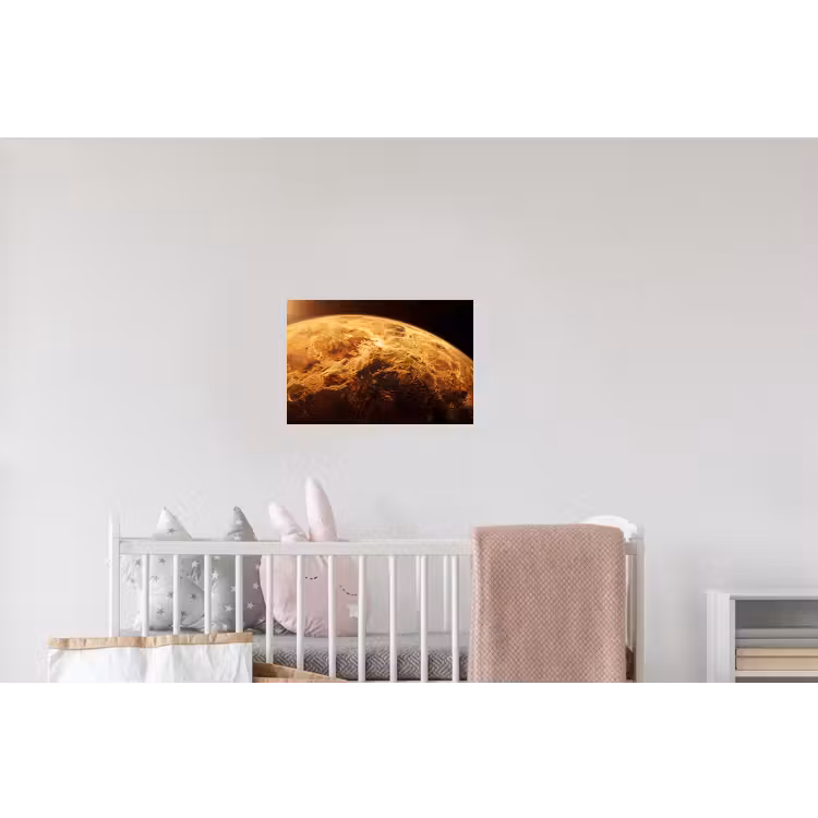 Wandtattoo – Planet – Weltraum – Orange - Planeet - Ruimte - Oranje Muursticker klein