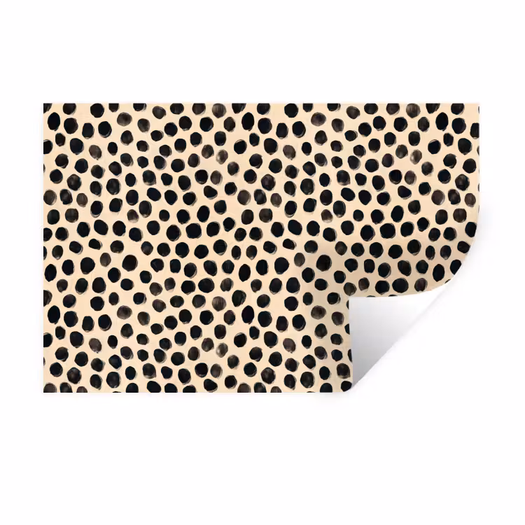 Stippen - Patroon - Zwart Muursticker klein 286 -3d