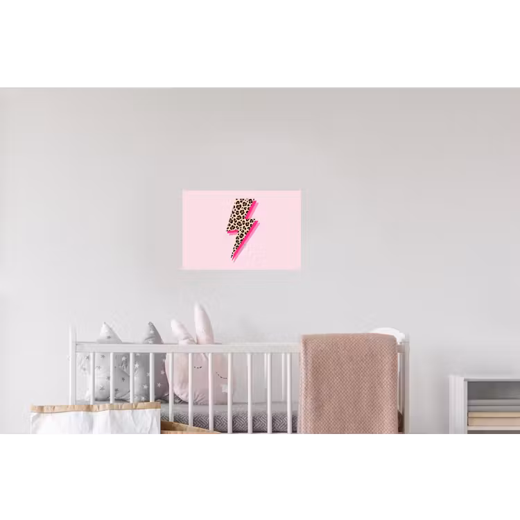 Stippen - Roze - Bliksem Muursticker klein -kinderkamer