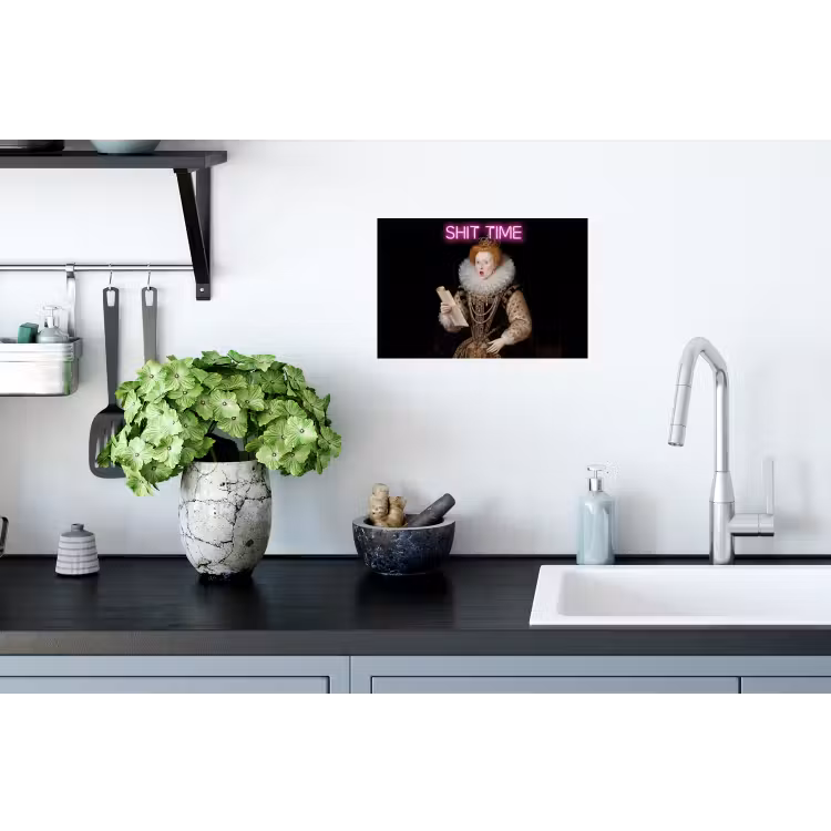Portret - Humor - Neon Muursticker klein -keuken